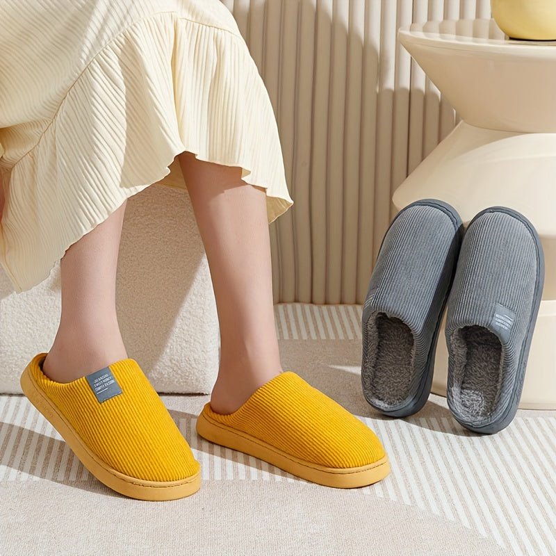 Cozy Plush Indoor Slippers | Non-Slip Thick Sole for Women & Men