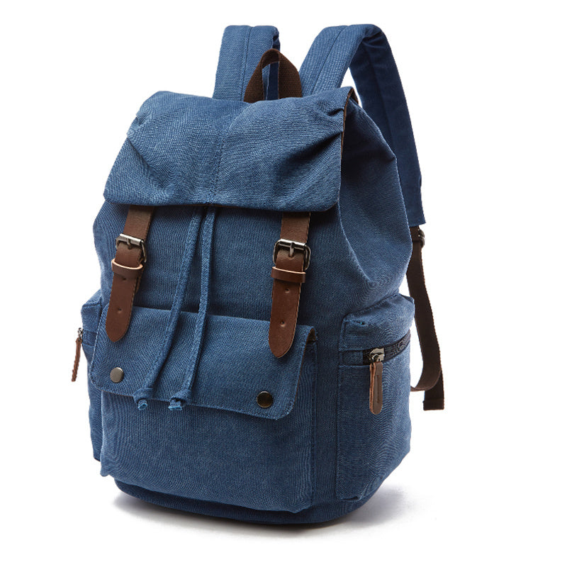 Retro Canvas Travel Backpack – Durable Laptop Bag for Hiking, Camping & Daily Use