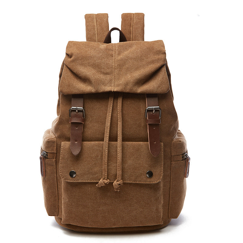 Retro Canvas Travel Backpack – Durable Laptop Bag for Hiking, Camping & Daily Use