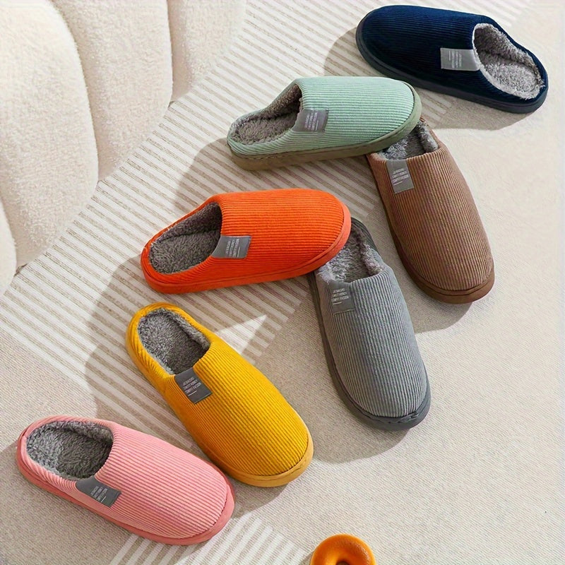 Cozy Plush Indoor Slippers | Non-Slip Thick Sole for Women & Men