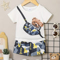 Baby Boy 2-Piece Set – Bear Print T-Shirt & Checkered Shorts (Optional Backpack)