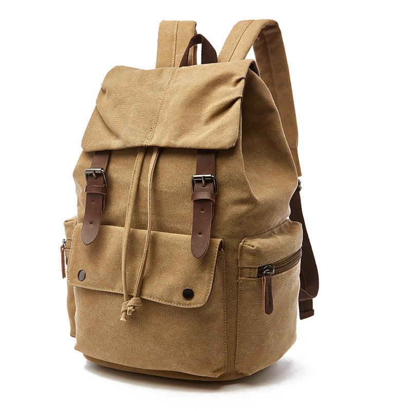 Retro Canvas Travel Backpack – Durable Laptop Bag for Hiking, Camping & Daily Use
