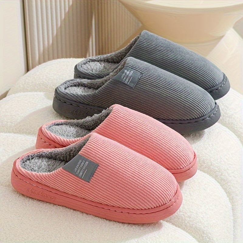 Cozy Plush Indoor Slippers | Non-Slip Thick Sole for Women & Men