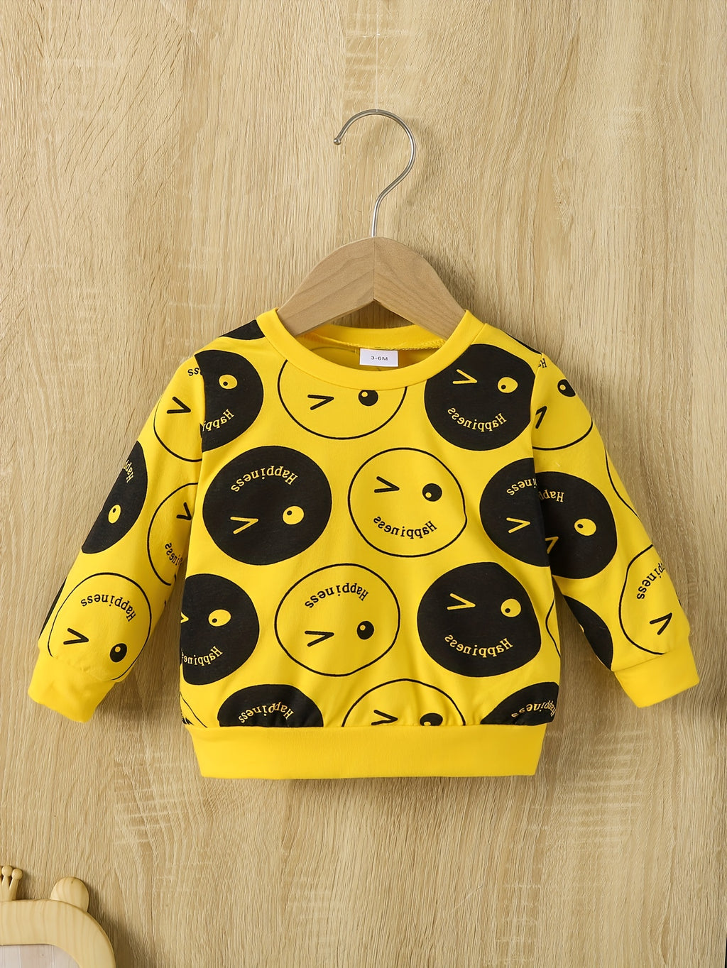 Toddler Boy 2-Piece Tracksuit – Happy Face Print Sweatshirt & Jogger Set
