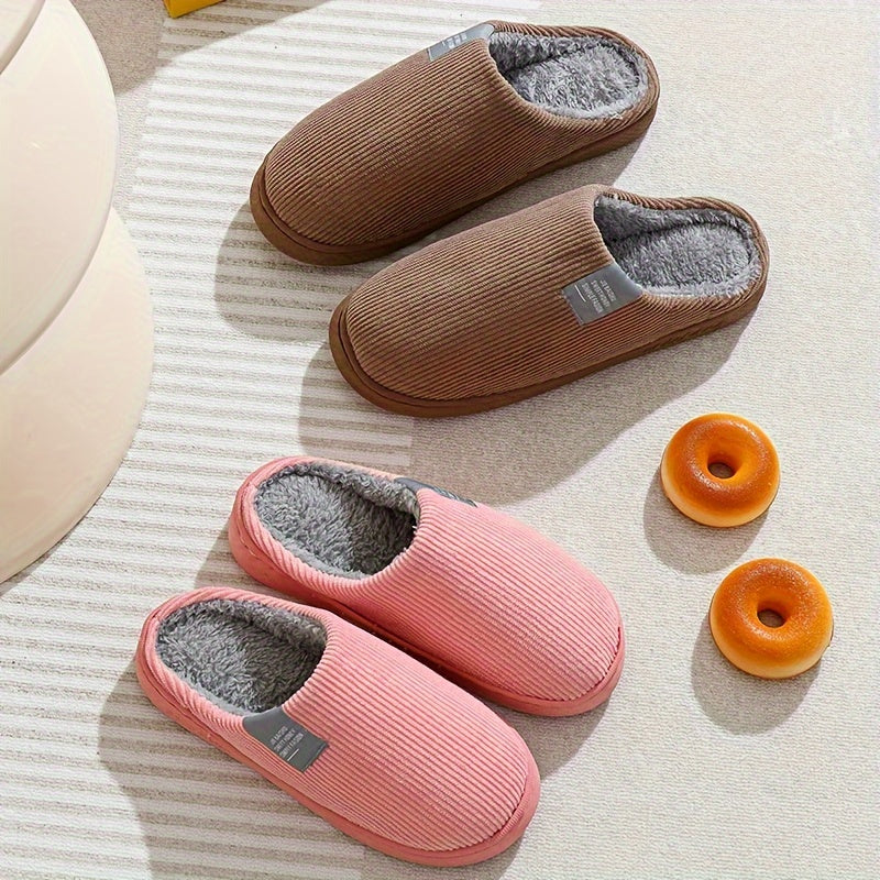 Cozy Plush Indoor Slippers | Non-Slip Thick Sole for Women & Men