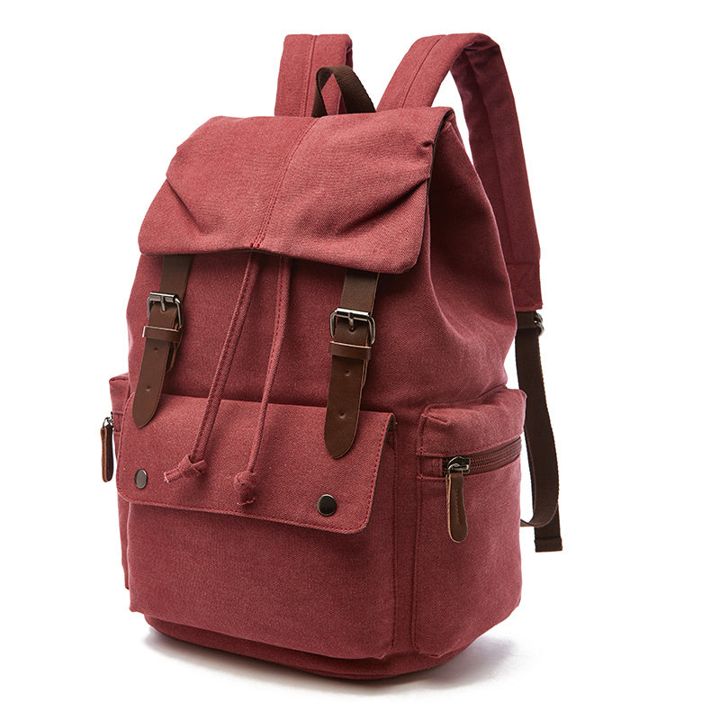 Retro Canvas Travel Backpack – Durable Laptop Bag for Hiking, Camping & Daily Use