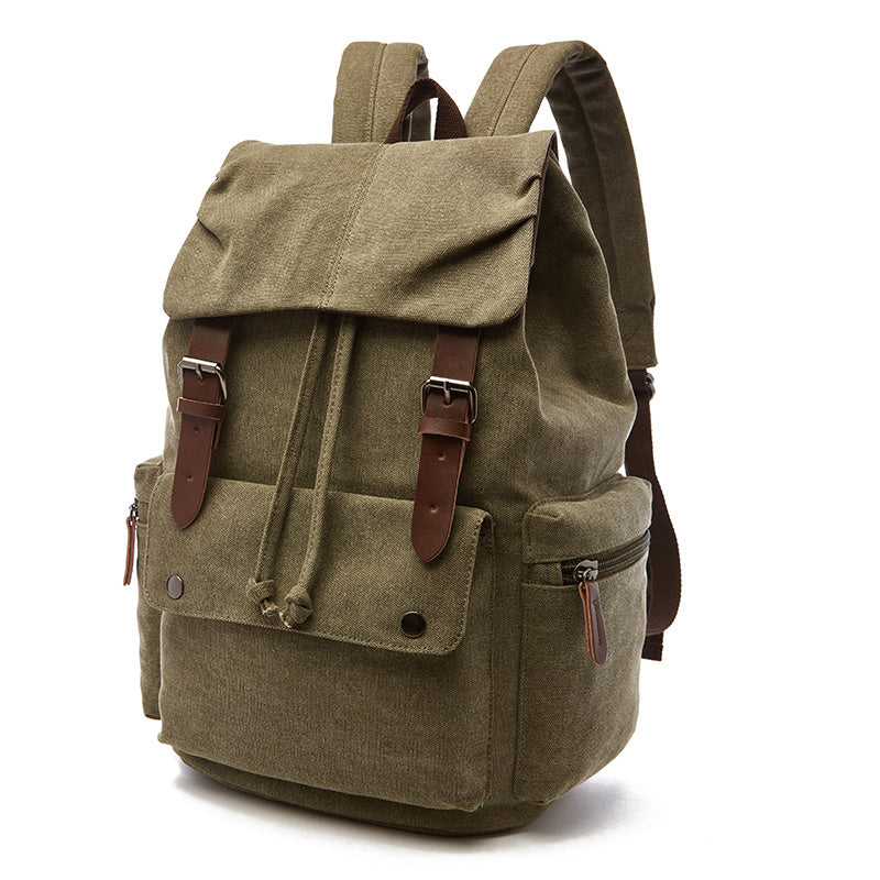Retro Canvas Travel Backpack – Durable Laptop Bag for Hiking, Camping & Daily Use