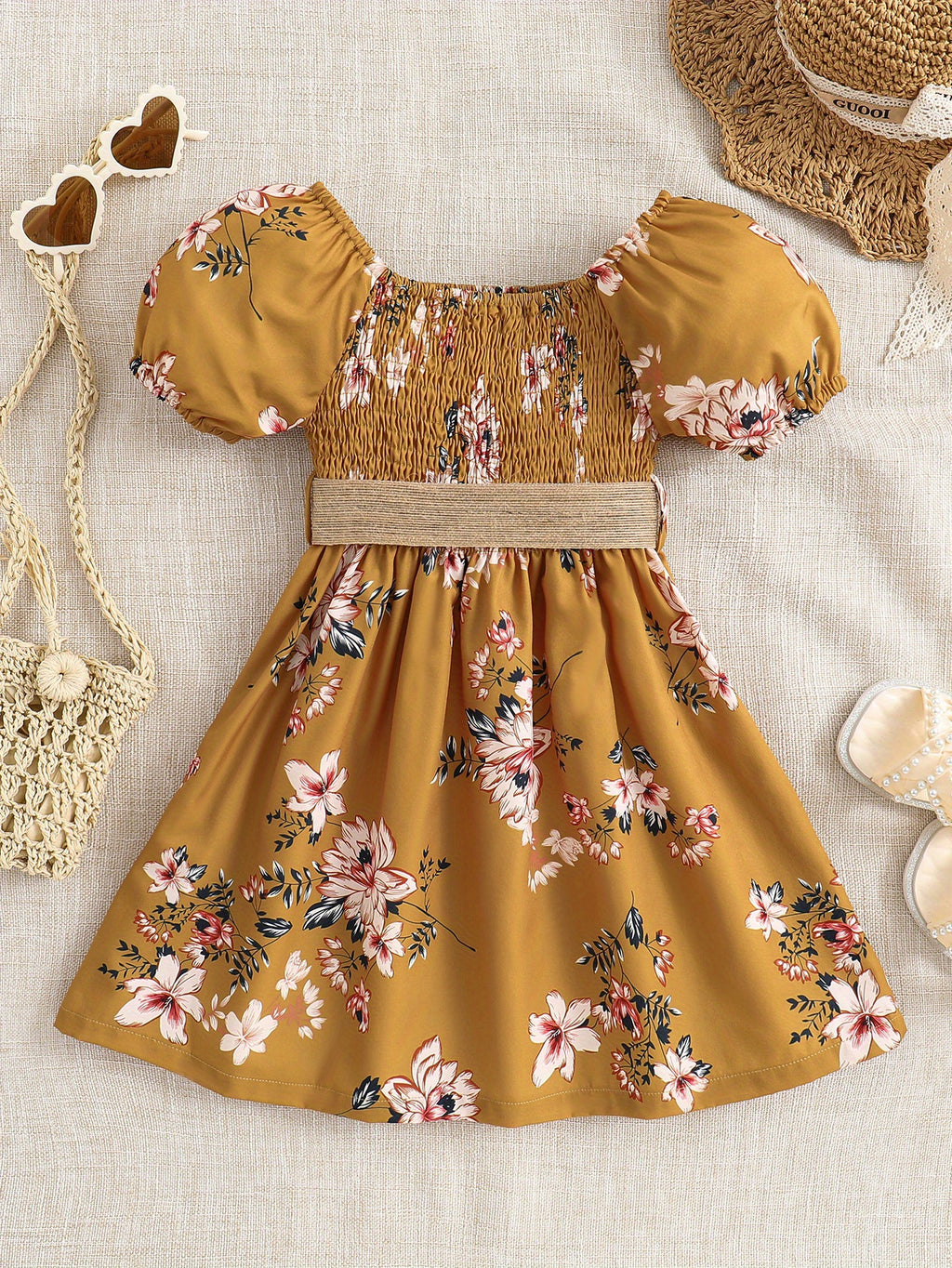 Girls Floral Princess Dress