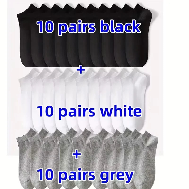 Unisex Comfort-Fit Ankle Socks – 5/10-Pack Breathable Lightweight Sports Socks