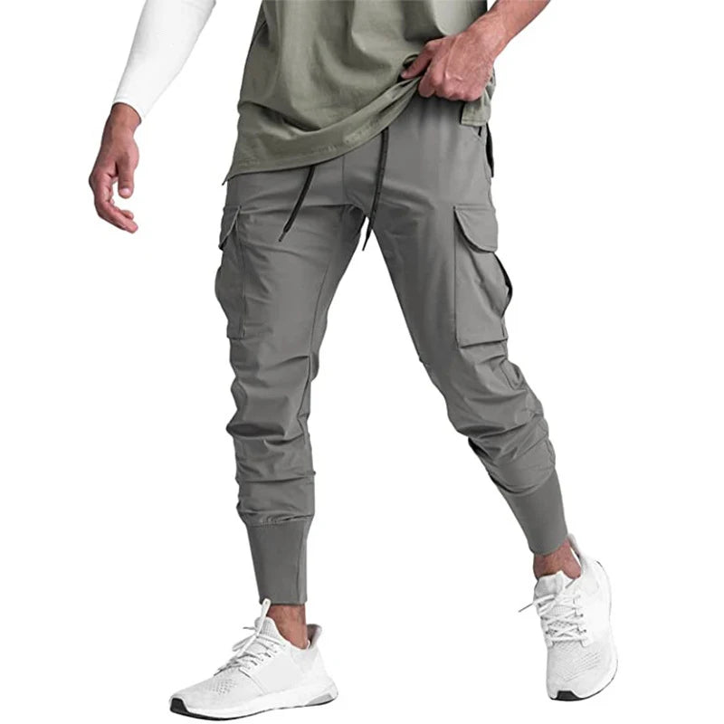 Men's Cargo Jogger Pants – Quick-Dry Athletic Sweatpants with Pockets
