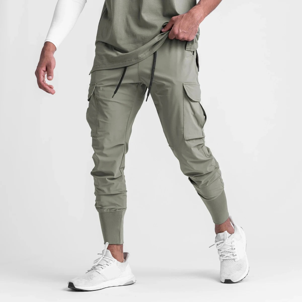 Men's Cargo Jogger Pants – Quick-Dry Athletic Sweatpants with Pockets