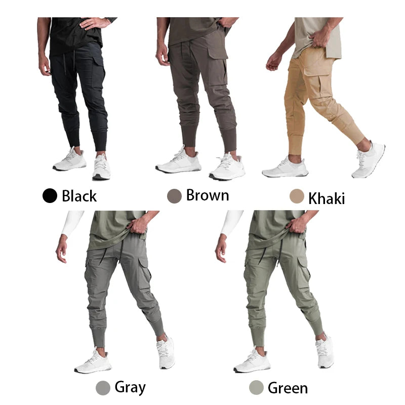 Men's Cargo Jogger Pants – Quick-Dry Athletic Sweatpants with Pockets