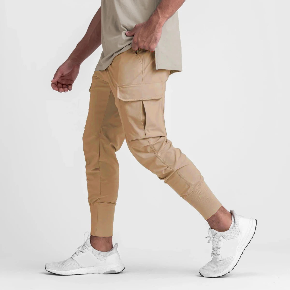 Men's Cargo Jogger Pants – Quick-Dry Athletic Sweatpants with Pockets