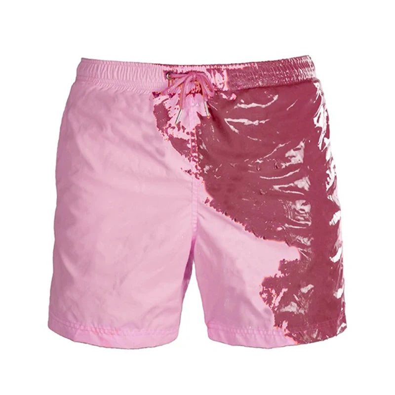Men's Color-Change Beach Swim Shorts – Quick-Dry Surfing & Diving Trunks | S–3XL