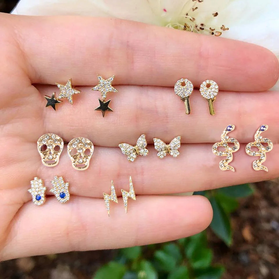 Women's Bohemian Shell & Starfish Dangle Earring Set – Beach Pearl Conch Drop Jewelry