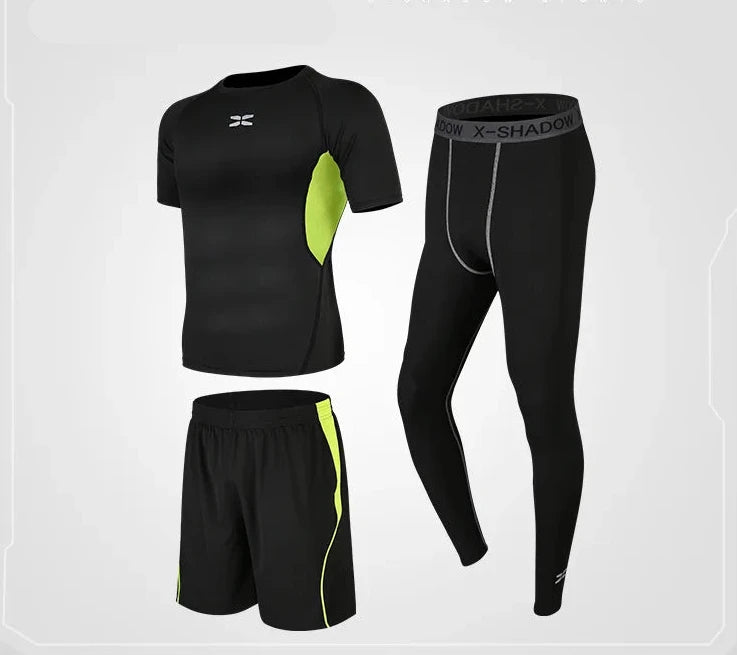 Men's Seamless Gym Set – Fitted Shirt & Shorts for Fitness, Yoga & Training | S–3XL