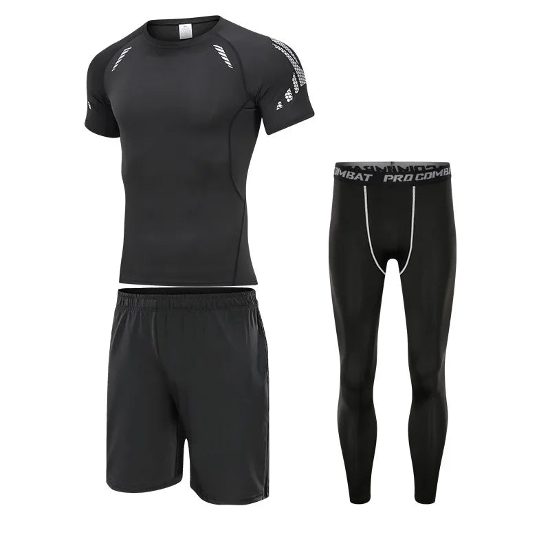 Men's Seamless Gym Set – Fitted Shirt & Shorts for Fitness, Yoga & Training | S–3XL