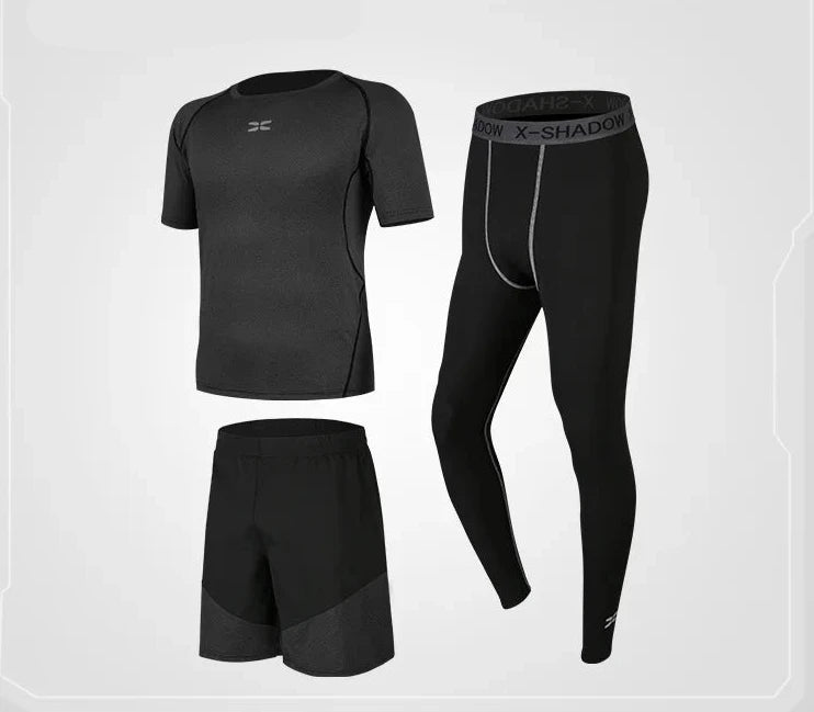 Men's Seamless Gym Set – Fitted Shirt & Shorts for Fitness, Yoga & Training | S–3XL