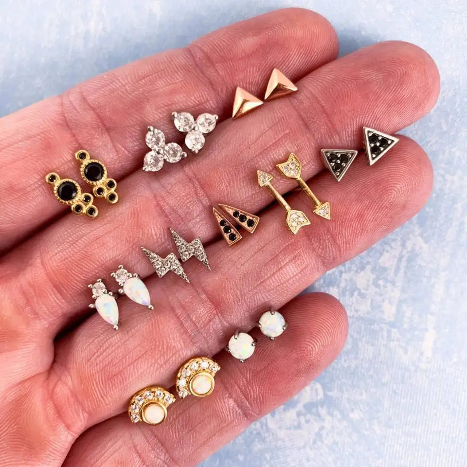 Women's Bohemian Shell & Starfish Dangle Earring Set – Beach Pearl Conch Drop Jewelry