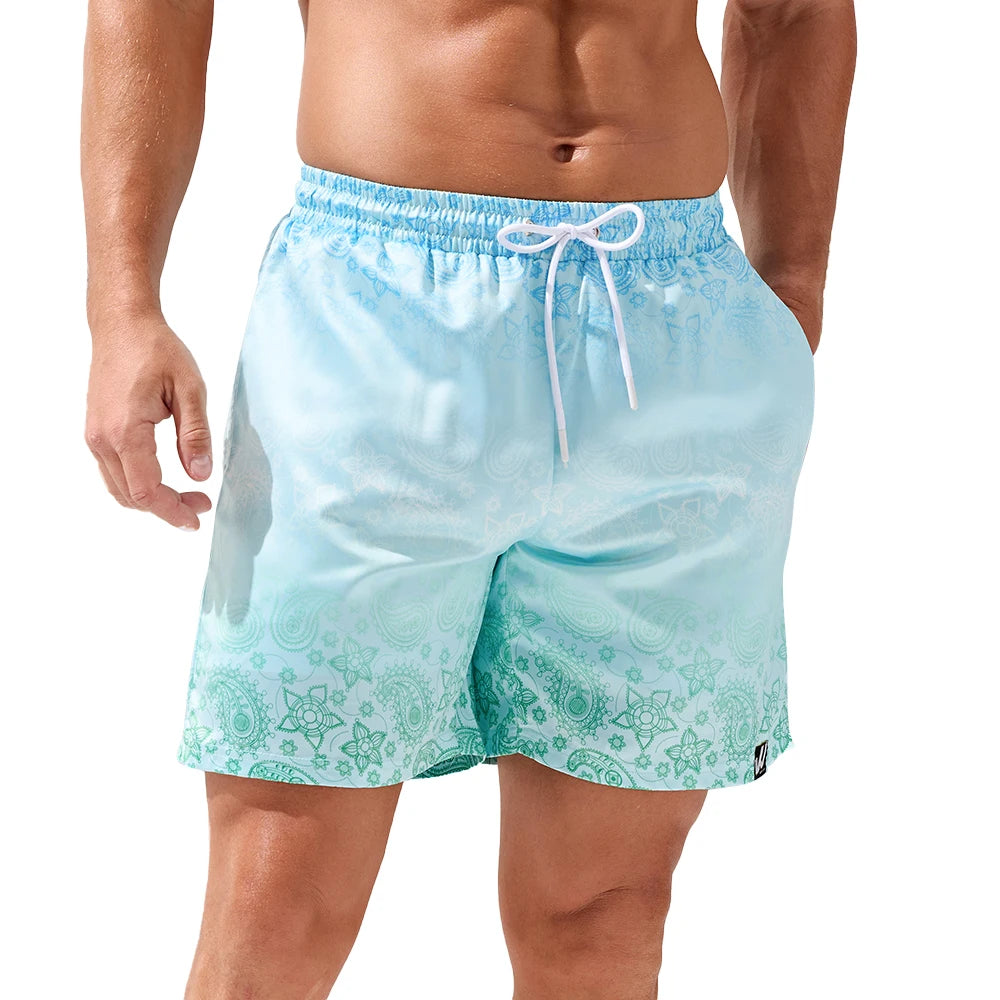 Men's Beach Swim Trunks – Quick-Dry Stretch Shorts with Pockets | XS–2XL