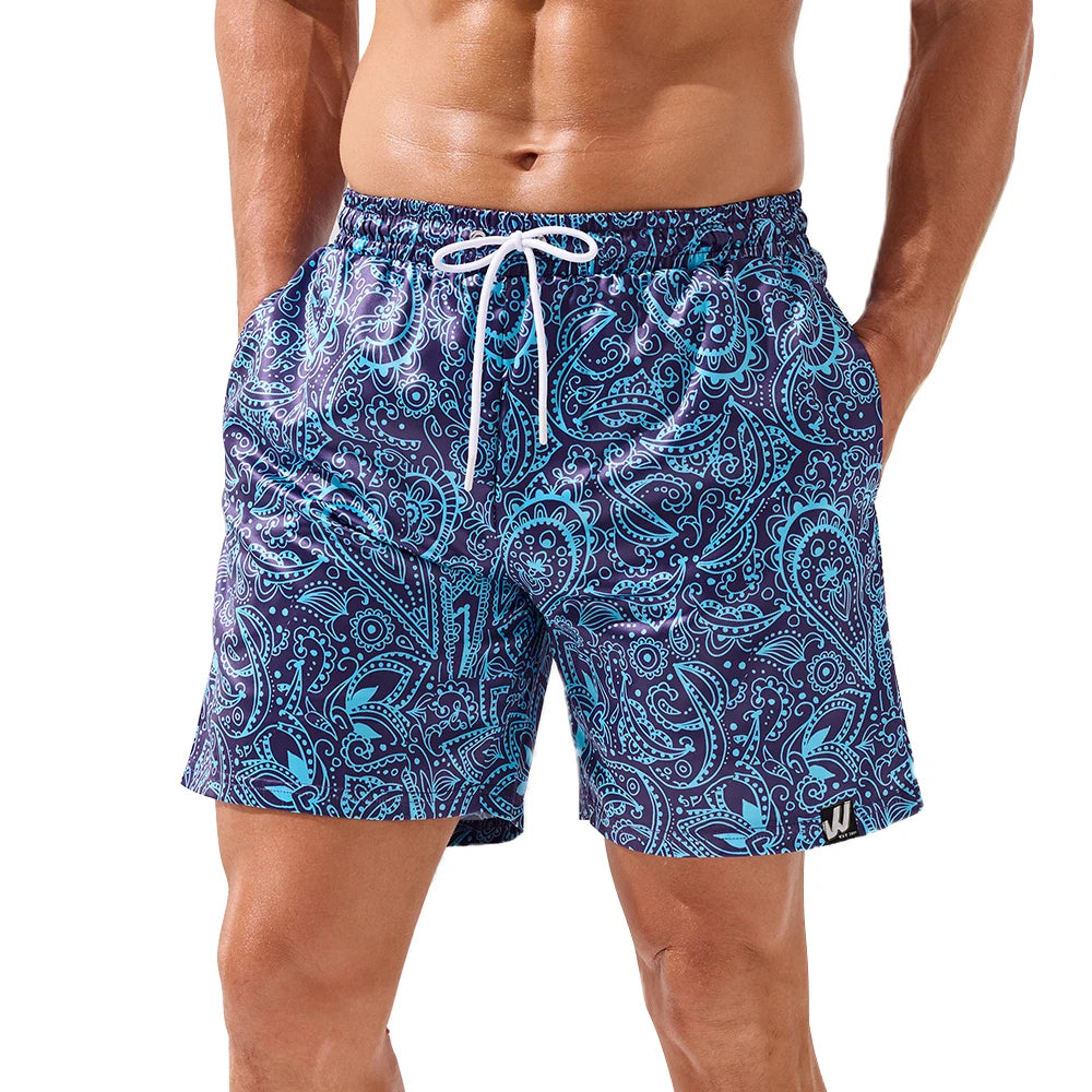 Men's Beach Swim Trunks – Quick-Dry Stretch Shorts with Pockets | XS–2XL