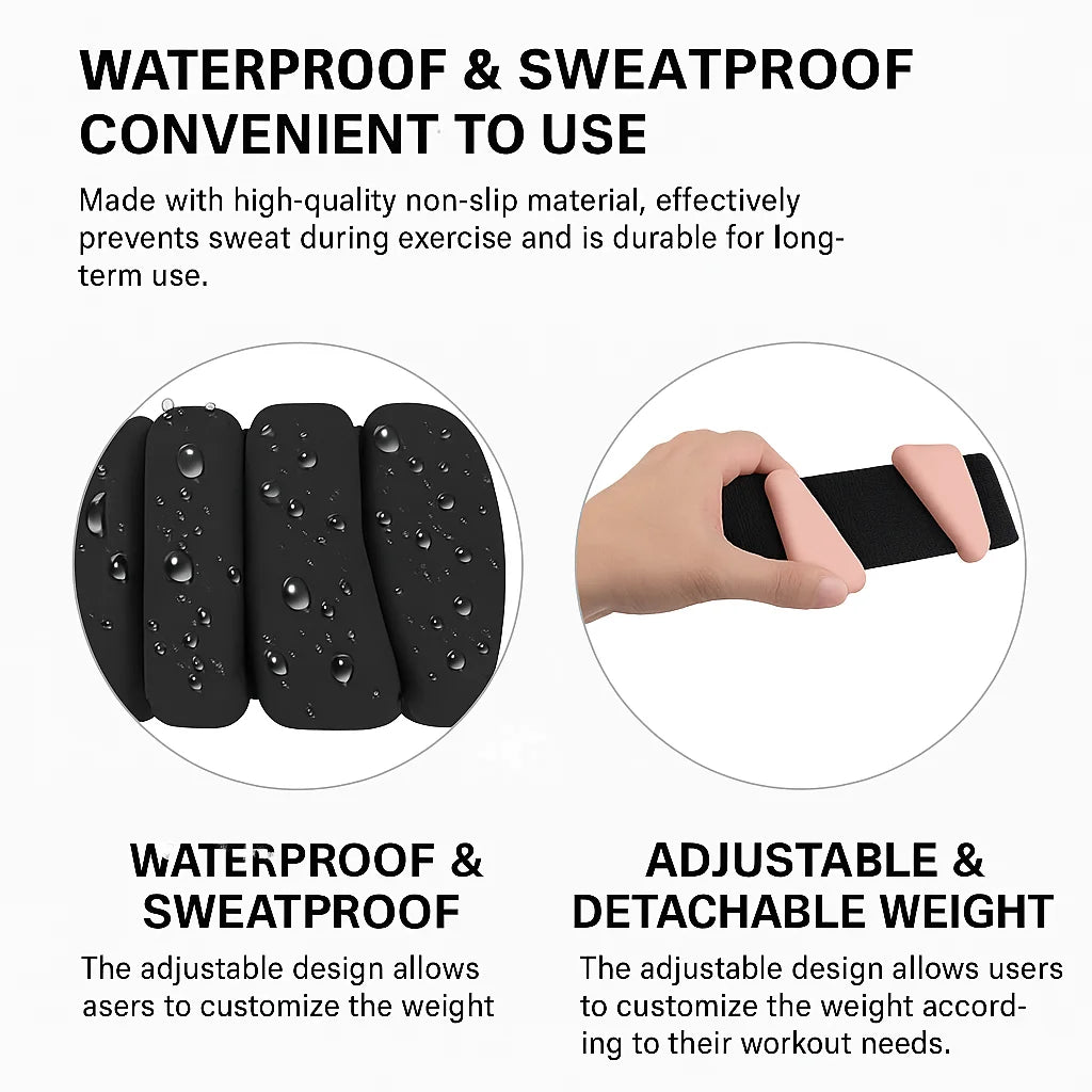 Silicone Ankle & Wrist Weights – Pilates, Yoga & Strength Training | 1lb, 2lb, 4lb Pairs
