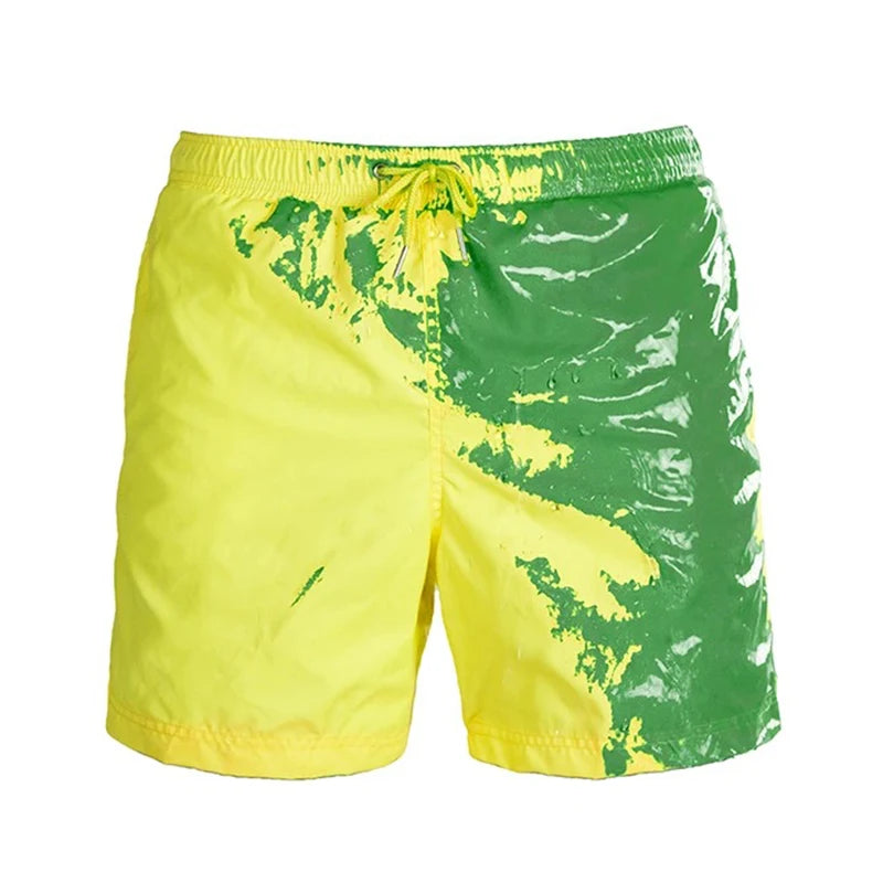Men's Color-Change Beach Swim Shorts – Quick-Dry Surfing & Diving Trunks | S–3XL