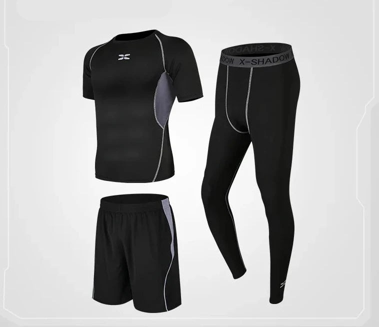 Men's Seamless Gym Set – Fitted Shirt & Shorts for Fitness, Yoga & Training | S–3XL