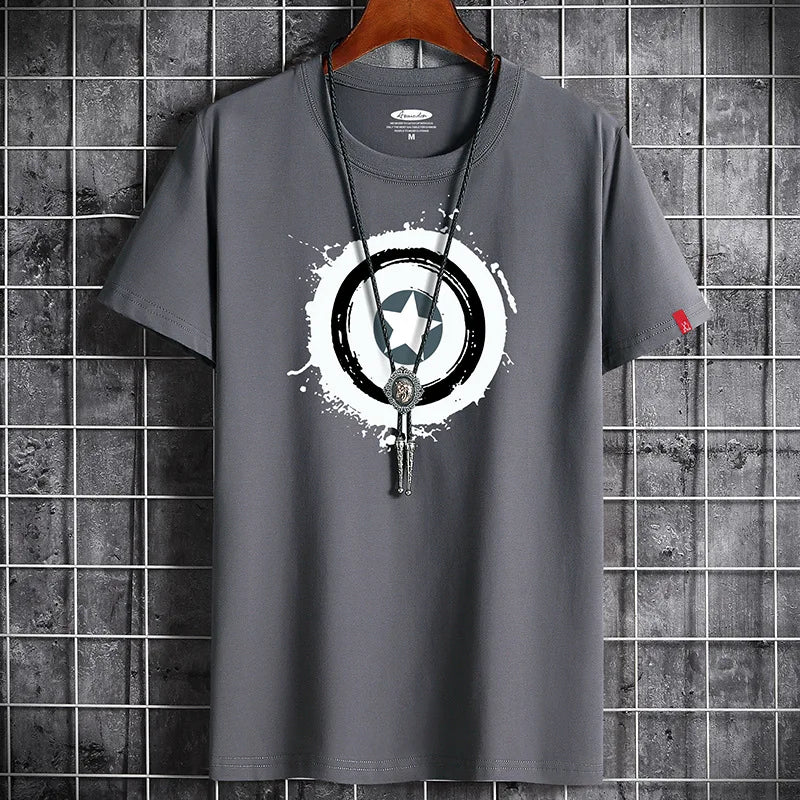 Men's Solid Cotton T-Shirt – Casual O-Neck Short Sleeve Tee | S–6XL