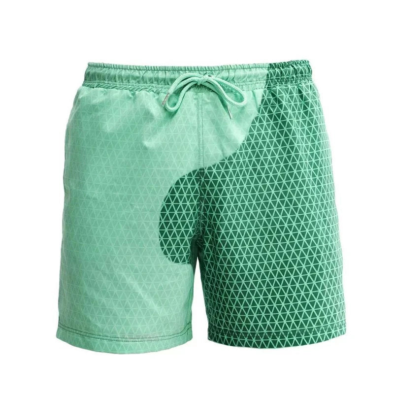 Men's Color-Change Beach Swim Shorts – Quick-Dry Surfing & Diving Trunks | S–3XL