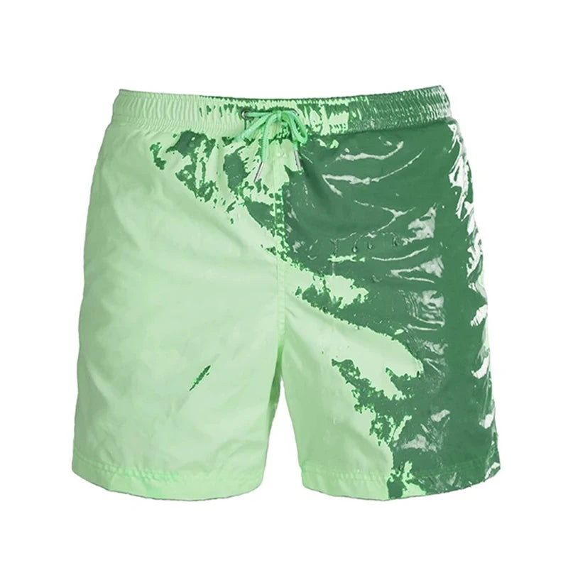 Men's Color-Change Beach Swim Shorts – Quick-Dry Surfing & Diving Trunks | S–3XL