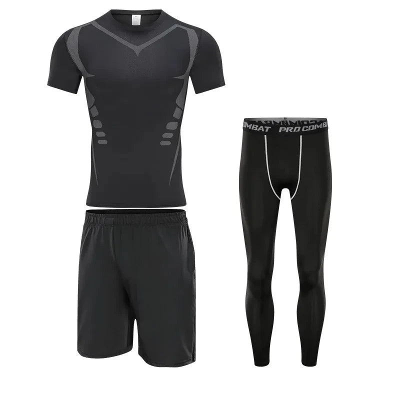 Men's Seamless Gym Set – Fitted Shirt & Shorts for Fitness, Yoga & Training | S–3XL