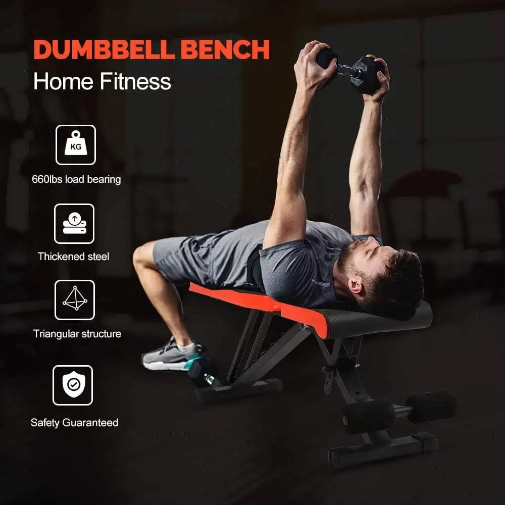 Adjustable Foldable Weight Bench – 150kg Capacity | Home & Commercial Gym