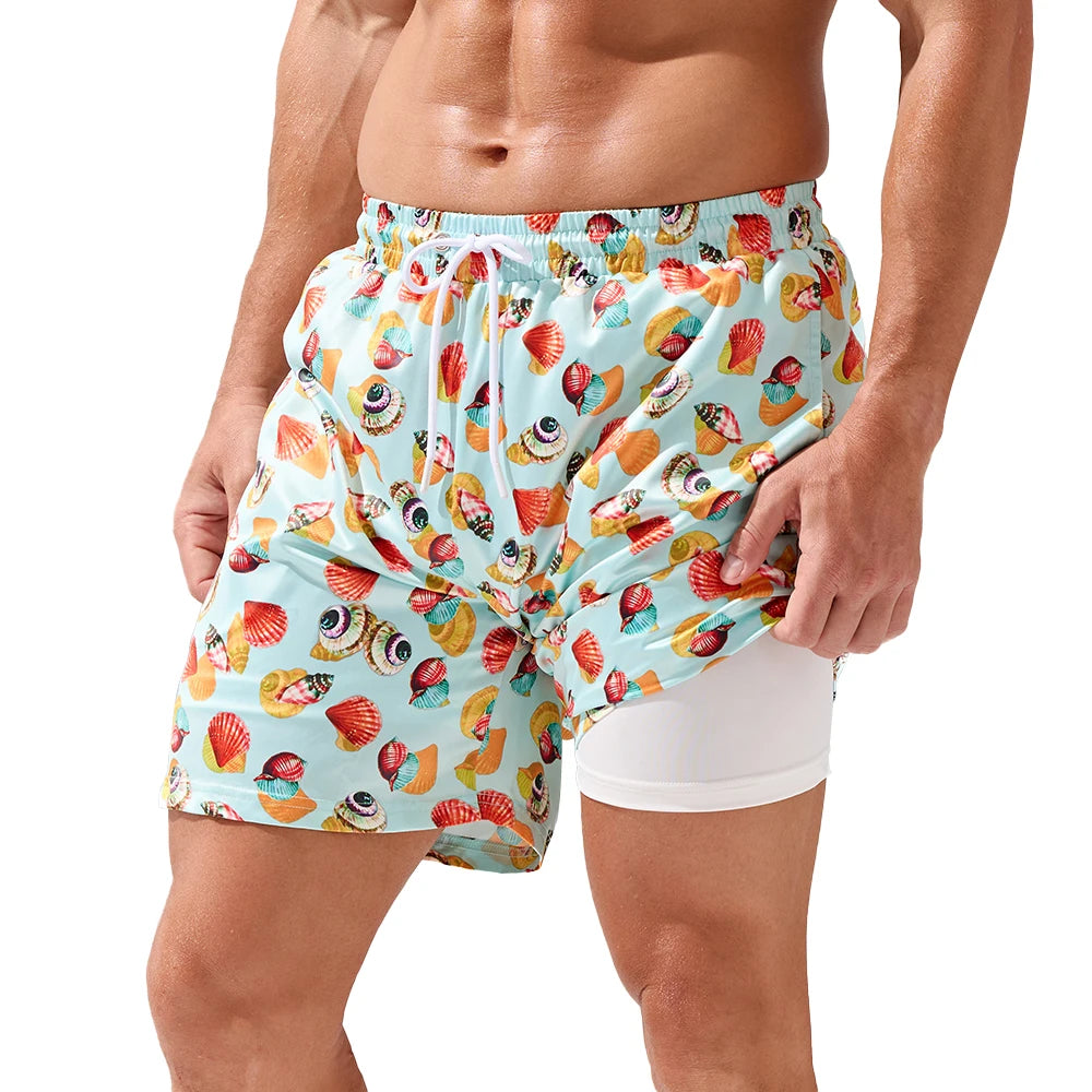 Men's Beach Swim Trunks – Quick-Dry Stretch Shorts with Pockets | XS–2XL