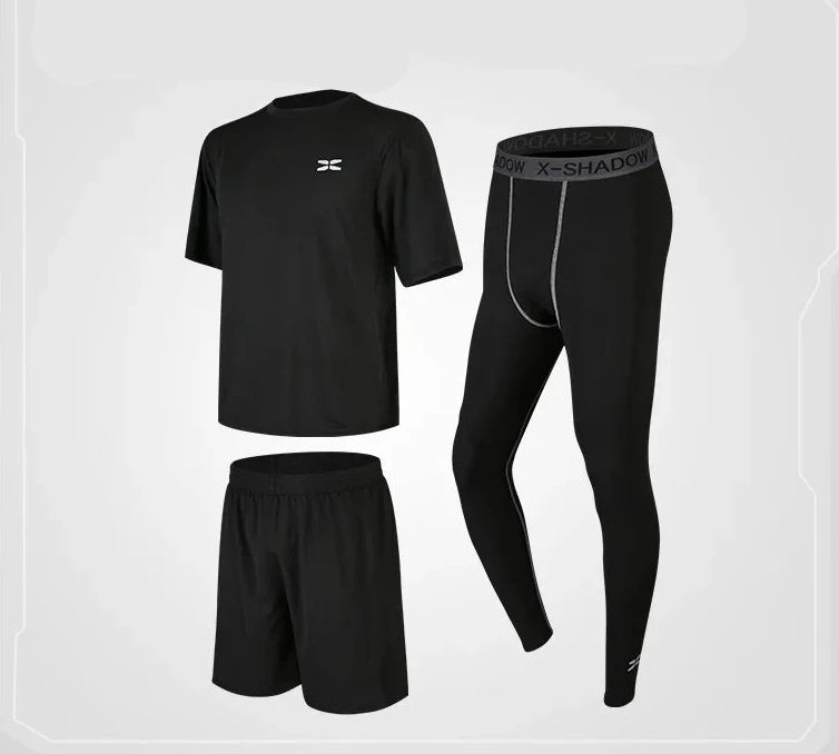 Men's Seamless Gym Set – Fitted Shirt & Shorts for Fitness, Yoga & Training | S–3XL