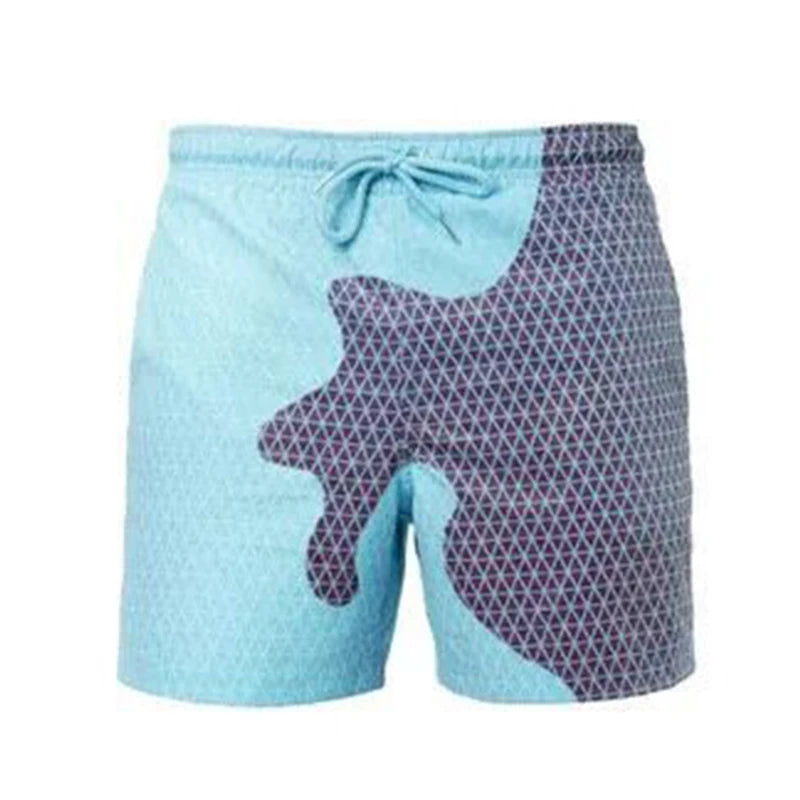 Men's Color-Change Beach Swim Shorts – Quick-Dry Surfing & Diving Trunks | S–3XL