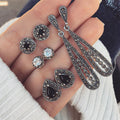Women's Bohemian Shell & Starfish Dangle Earring Set – Beach Pearl Conch Drop Jewelry