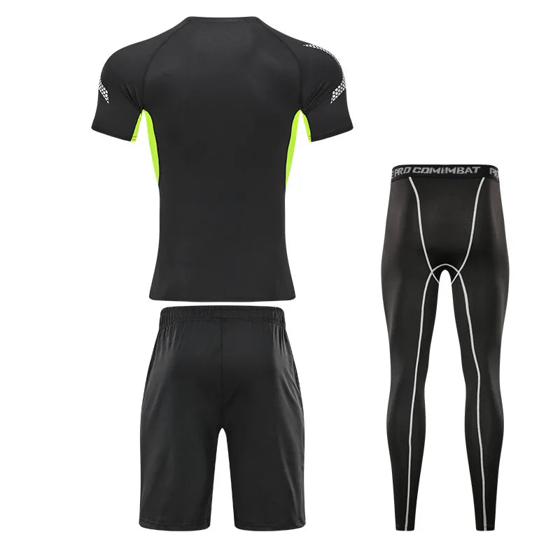 Men's Seamless Gym Set – Fitted Shirt & Shorts for Fitness, Yoga & Training | S–3XL