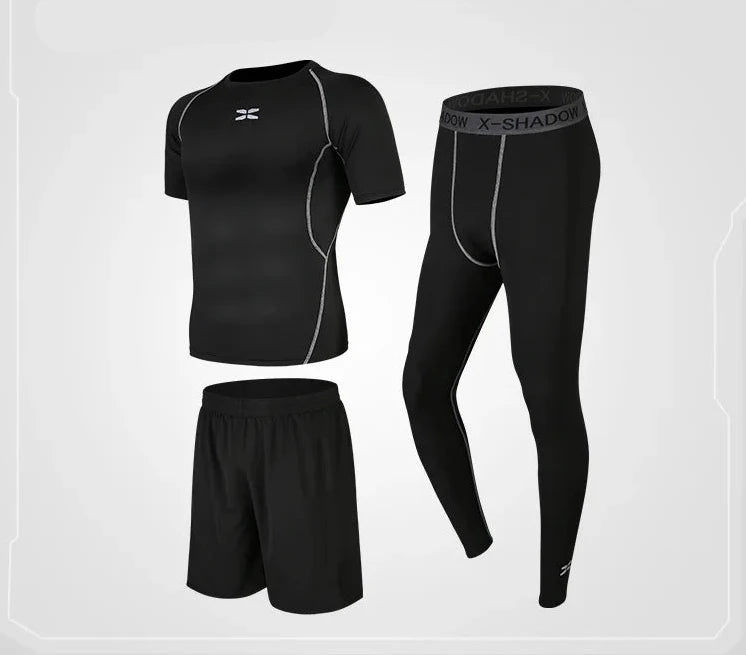 Men's Seamless Gym Set – Fitted Shirt & Shorts for Fitness, Yoga & Training | S–3XL