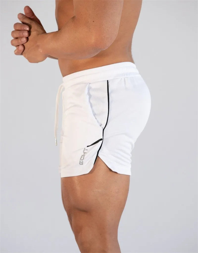 Men's Quick-Dry Compression Gym Shorts – Lightweight Grid Training Shorts for Fitness & Running