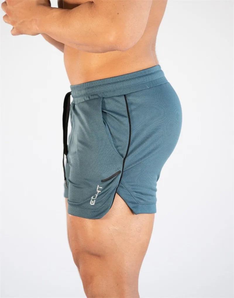 Men's Quick-Dry Compression Gym Shorts – Lightweight Grid Training Shorts for Fitness & Running