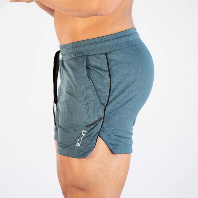 Men's Quick-Dry Compression Gym Shorts – Lightweight Grid Training Shorts for Fitness & Running