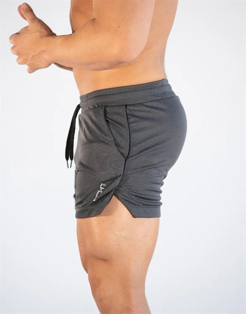 Men's Quick-Dry Compression Gym Shorts – Lightweight Grid Training Shorts for Fitness & Running