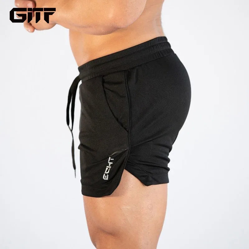 Men's Quick-Dry Compression Gym Shorts – Lightweight Grid Training Shorts for Fitness & Running