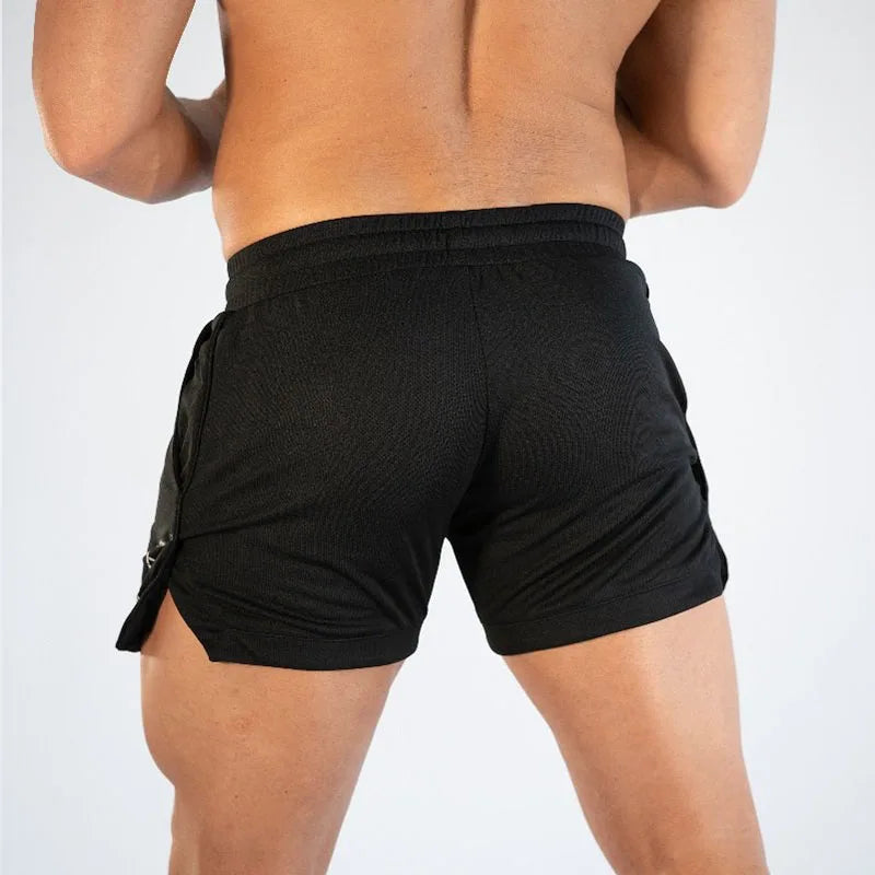Men's Quick-Dry Compression Gym Shorts – Lightweight Grid Training Shorts for Fitness & Running