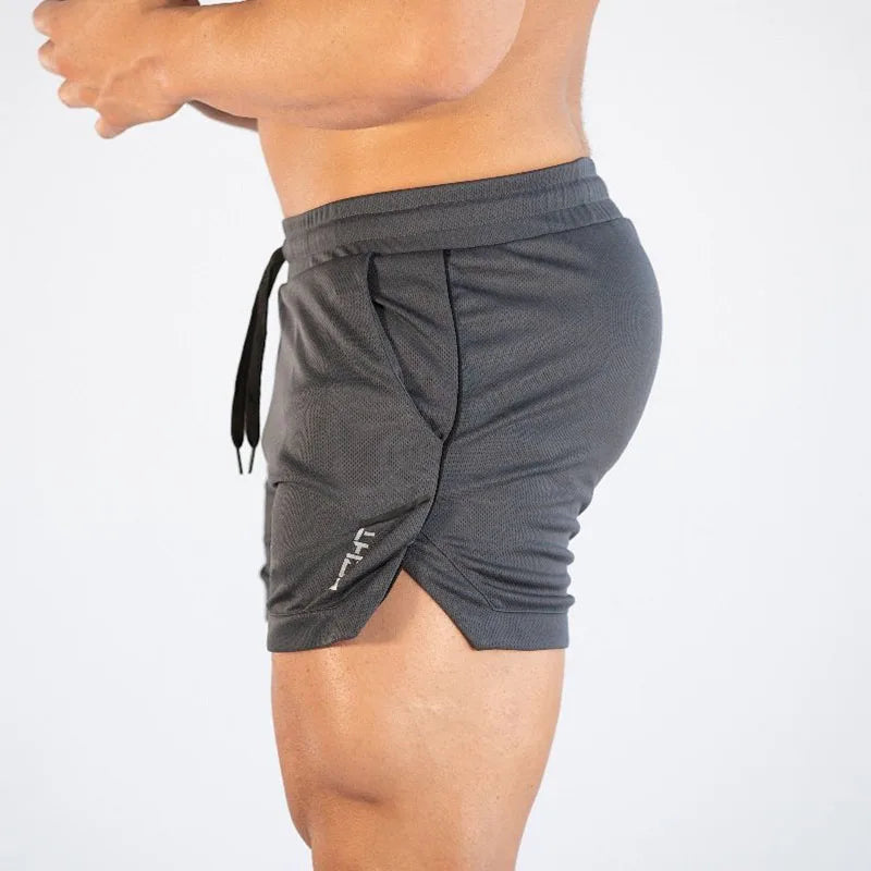 Men's Quick-Dry Compression Gym Shorts – Lightweight Grid Training Shorts for Fitness & Running