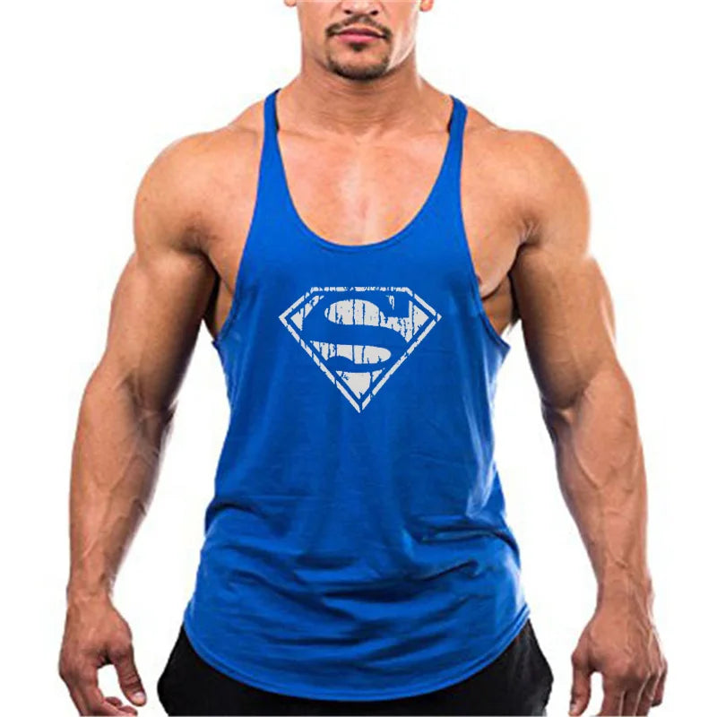 Men's Muscle Fit Tank Top – Cotton Gym Singlet for Bodybuilding & Training