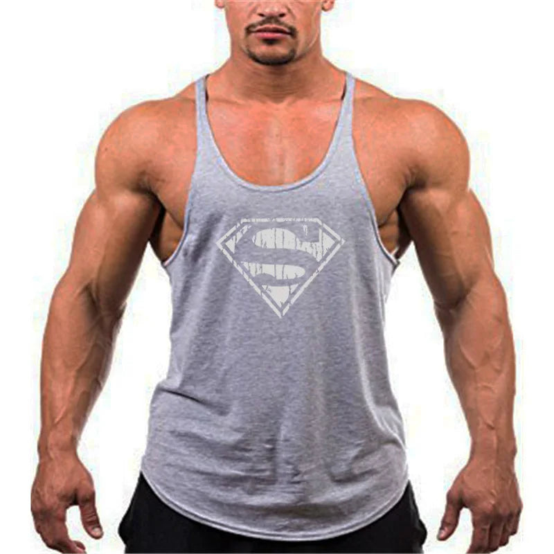 Men's Muscle Fit Tank Top – Cotton Gym Singlet for Bodybuilding & Training