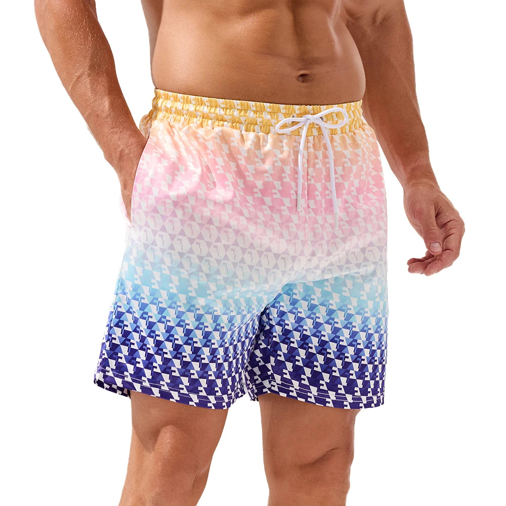 Men's Beach Swim Trunks – Quick-Dry Stretch Shorts with Pockets | XS–2XL