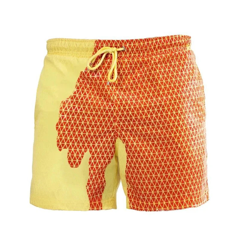 Men's Color-Change Beach Swim Shorts – Quick-Dry Surfing & Diving Trunks | S–3XL
